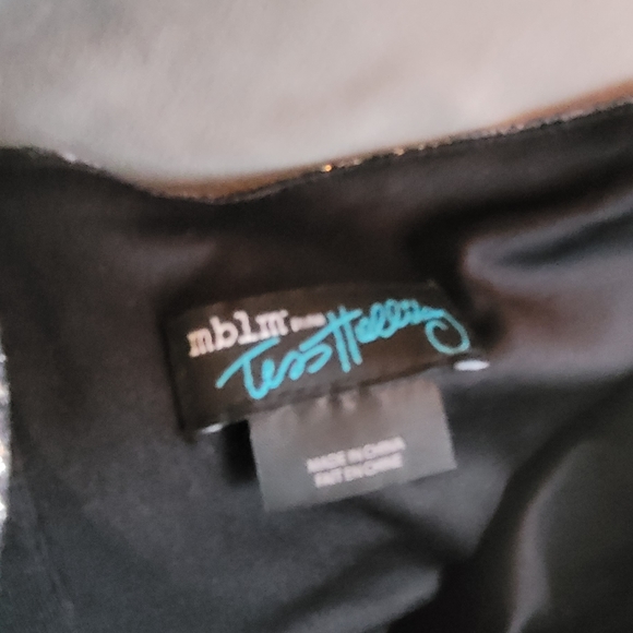 2/$40 Gorgeous Mblm Tess Holiday black and silver dress. Size 24 - Picture 3 of 5